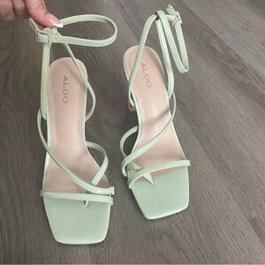 Mint green aldo heels worn once